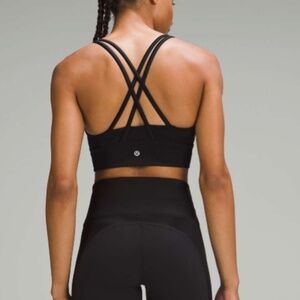 Lululemon Energy Longline Bra *Medium Support, B-D Cups Foil Black Size 6